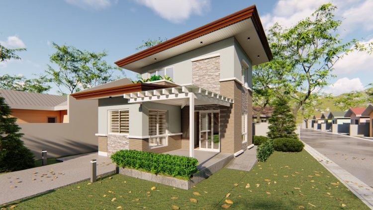45 SQ.M. Small Loft House Design Plans 6.0m x 7.0m 