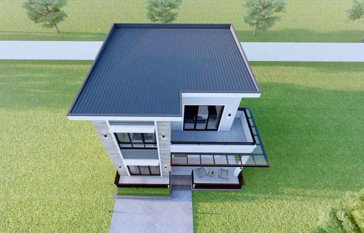 52SQ.M. Two-Storey House Design Plans 7m x 7.5m With 4 Bedrooms