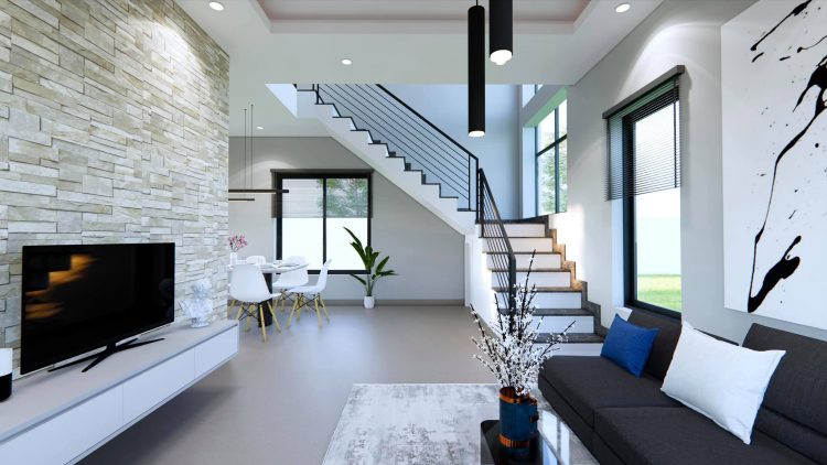 52SQ.M. Two-Storey House Design Plans 7m x 7.5m With 4 Bedrooms