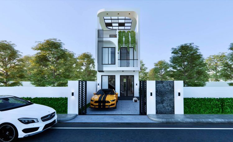 3 Storey House Design Plans 4.40m x 10.00m With 3Bedroom