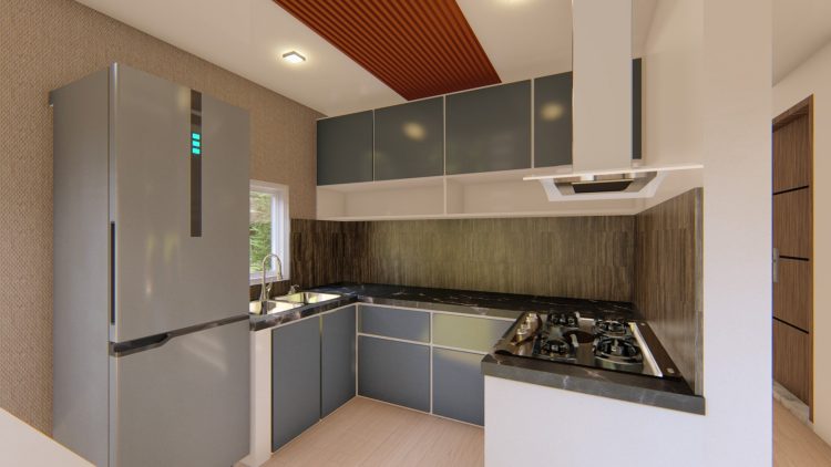 55.25 SQ.M. Modern Bungalow House Design Plans 8.50m x 6.50m With 2 Bedroom