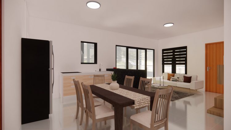 54 SQ.M. House Design Plans 9.0m x 7.0m With 3 Bedroom