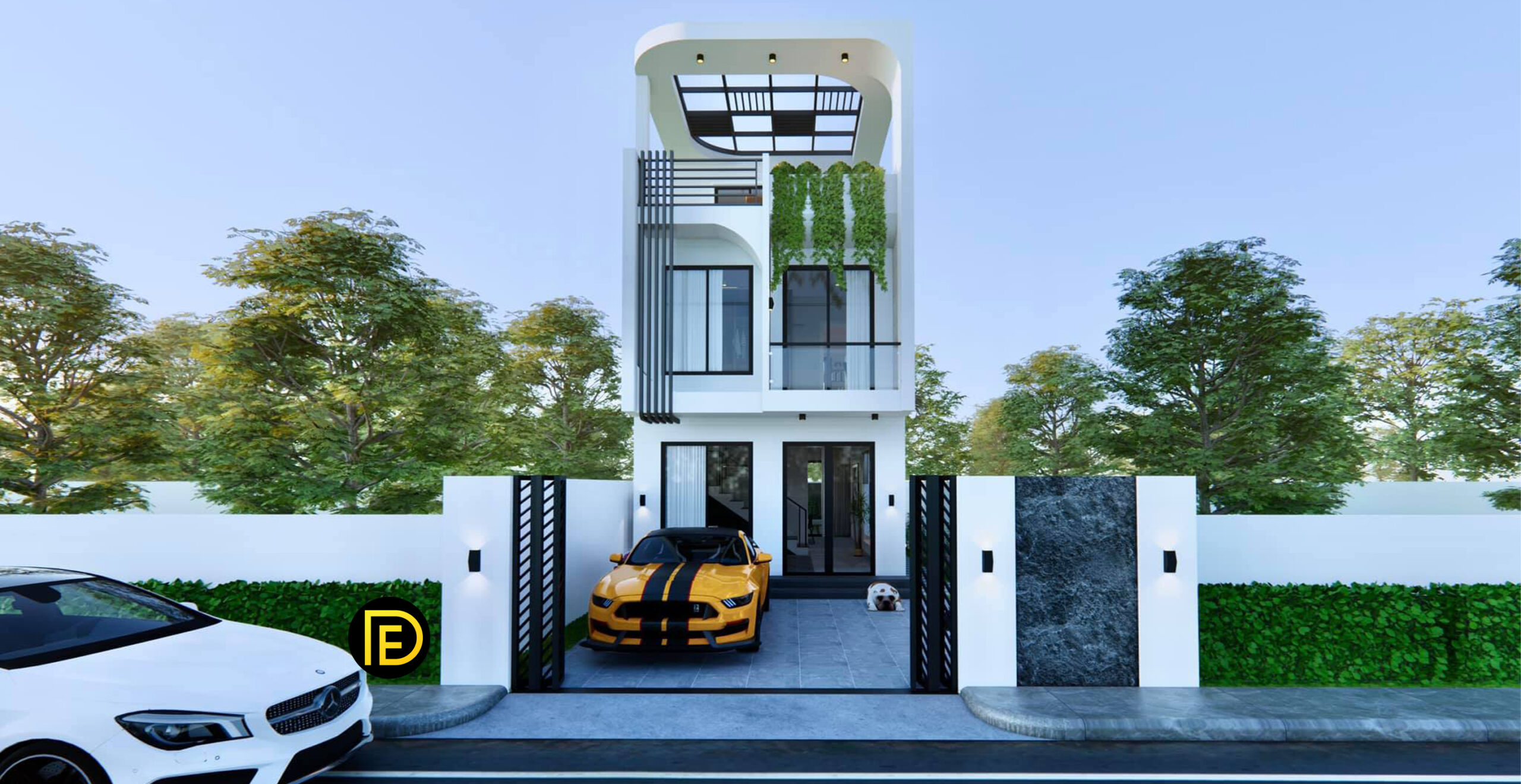 3 Storey House Design Plans 4.40m x 10.00m With 3Bedroom