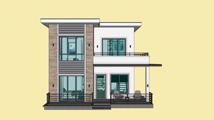 52SQ.M. Two-Storey House Design Plans 7m x 7.5m With 4 Bedrooms