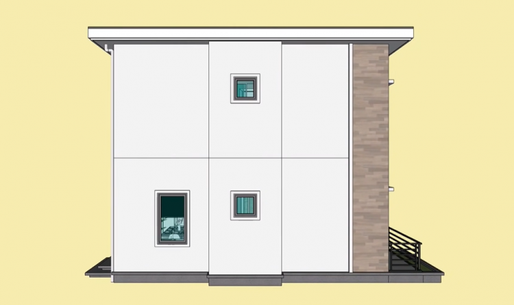 52SQ.M. Two-Storey House Design Plans 7m x 7.5m With 4 Bedrooms