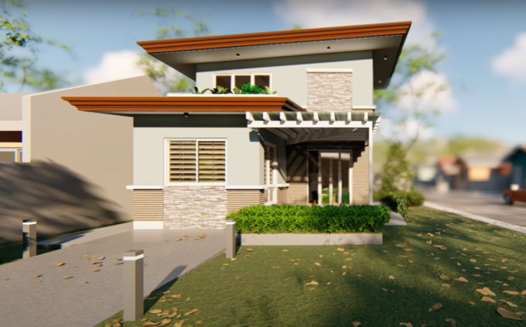 45 SQ.M. Small Loft House Design Plans 6.0m x 7.0m 
