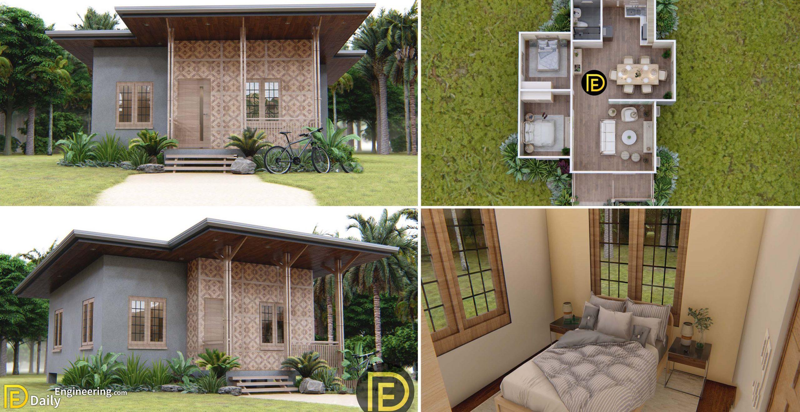 72 SQ.M. One-Storey House Design With 2Bedroom