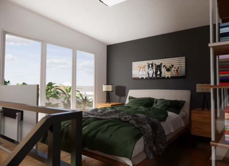 45 SQ.M. Small Loft House Design Plans 6.0m x 7.0m 