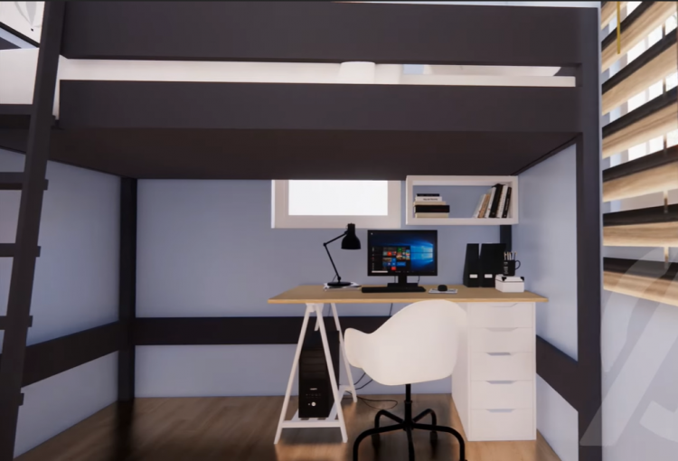 45 SQ.M. Small Loft House Design Plans 6.0m x 7.0m 
