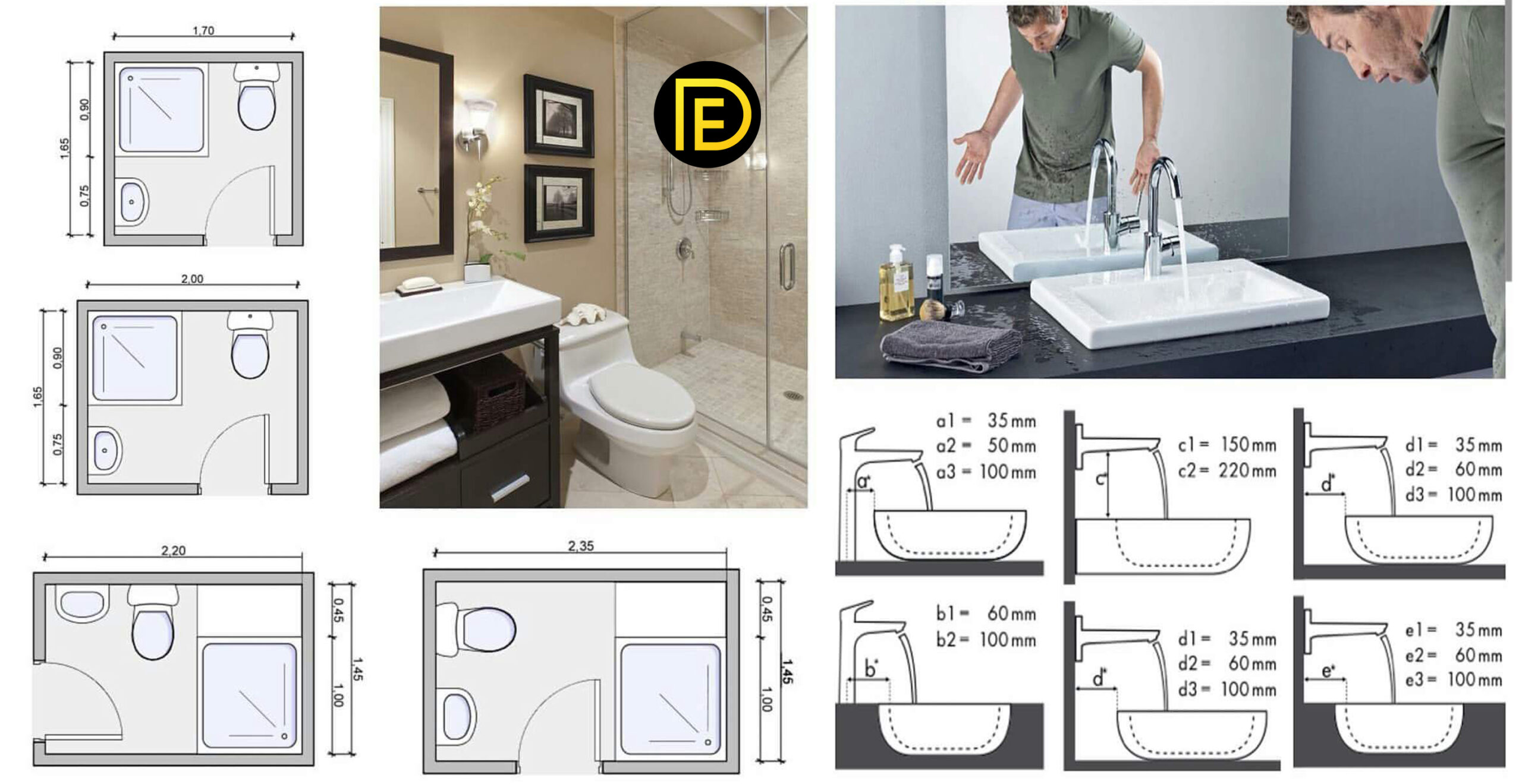 Standard Bathroom Layouts Dimensions And Drawings - Daily Engineering