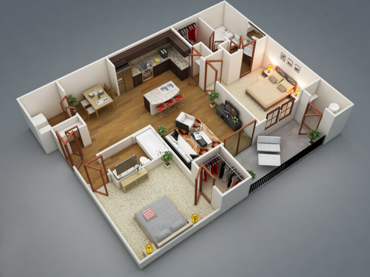 30 Modern 3D Floor Plans Help You To Make Your Dream Home