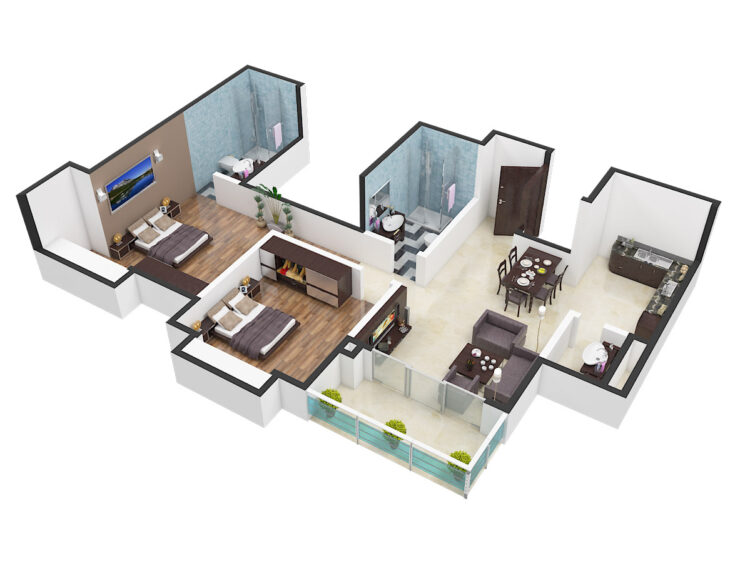30 Modern 3D Floor Plans Help You To Make Your Dream Home