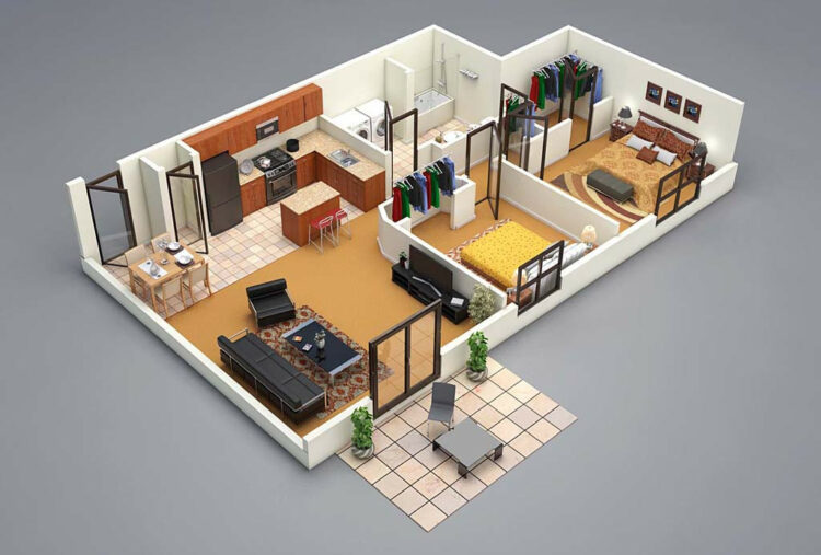 30 Modern 3D Floor Plans Help You To Make Your Dream Home