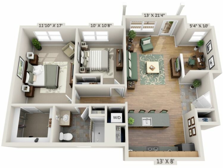 30 Modern 3D Floor Plans Help You To Make Your Dream Home