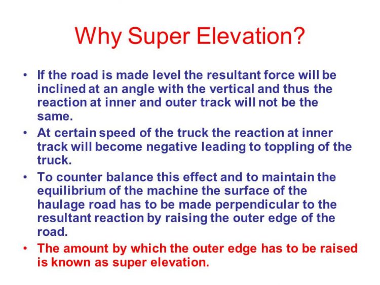 How To Derive Formula For Super-Elevation Of Bending Road