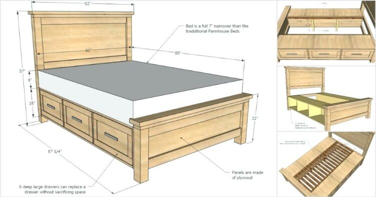 Handmade Bed With Storage For Civil Engineers New Technology