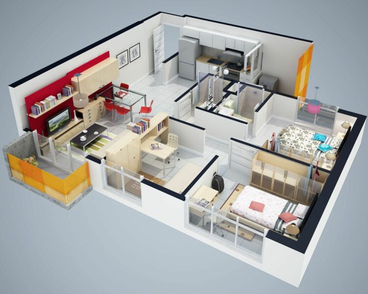 30 Modern 3D Floor Plans Help You To Make Your Dream Home