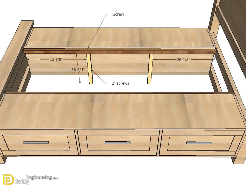 Handmade Bed With Storage For Civil, King Platform Bed With Storage Underneath Plans