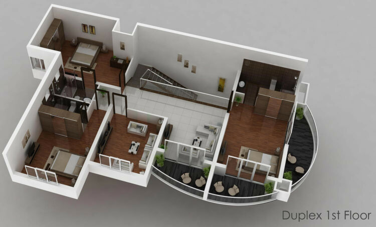 30 Modern 3D Floor Plans Help You To Make Your Dream Home
