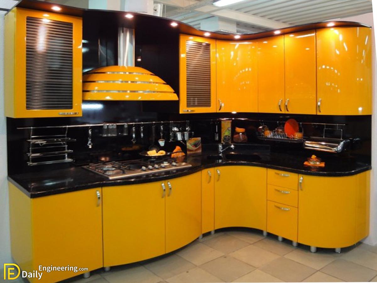 Купить желтую кухню. Желтые кухни. Кухонный гарнитур желтого цвета. Желтая угловая кухня. Желто черная кухня.