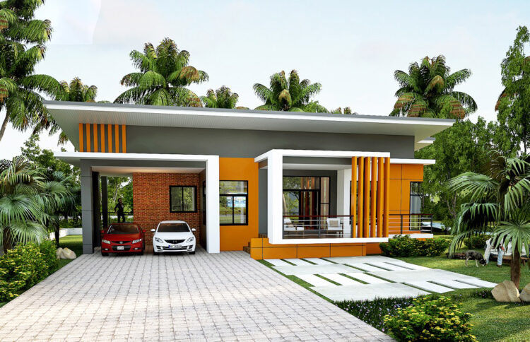 Modern Single Storey House With Plan