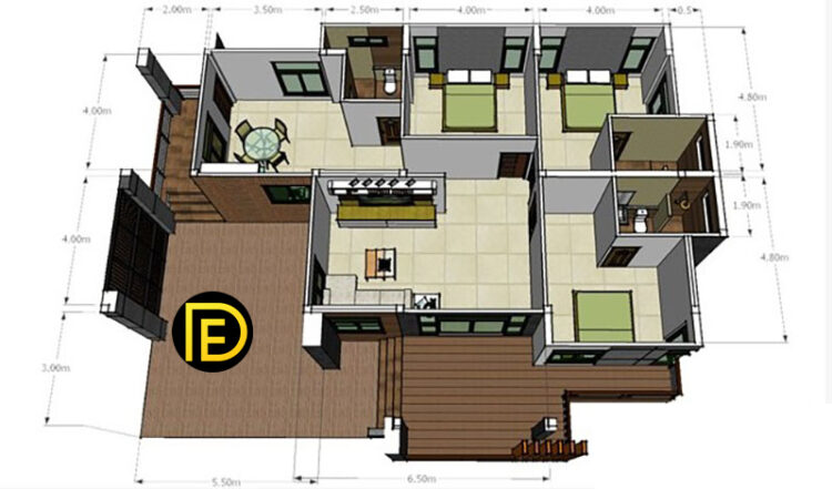 Modern Single Storey House With Plan