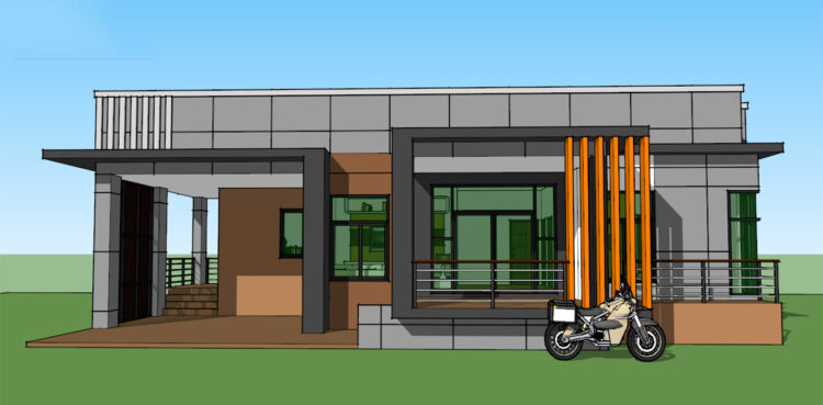 Modern Single Storey House With Plan