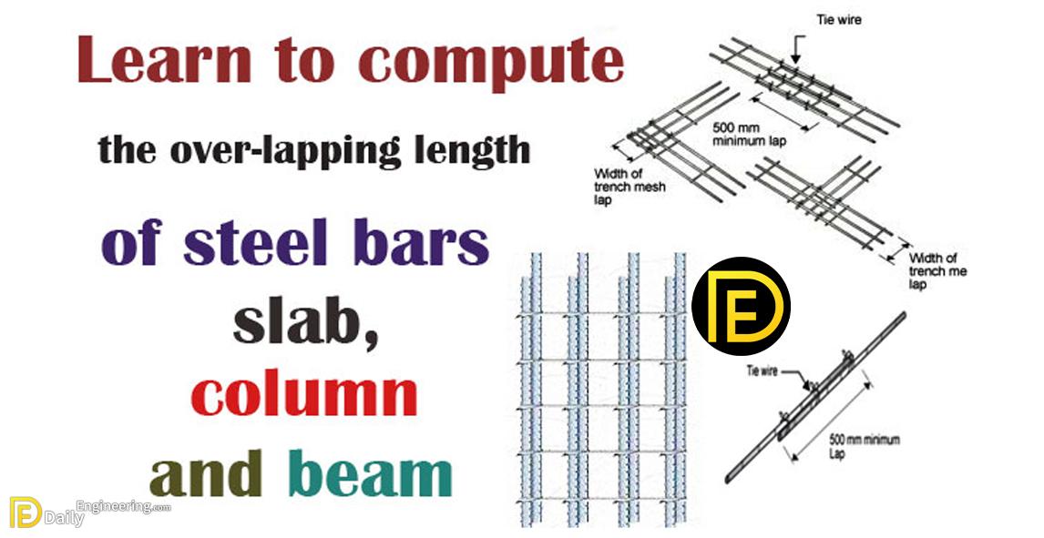Steel Bars OverLap Formulas Used In Column, Slab And Beams Daily