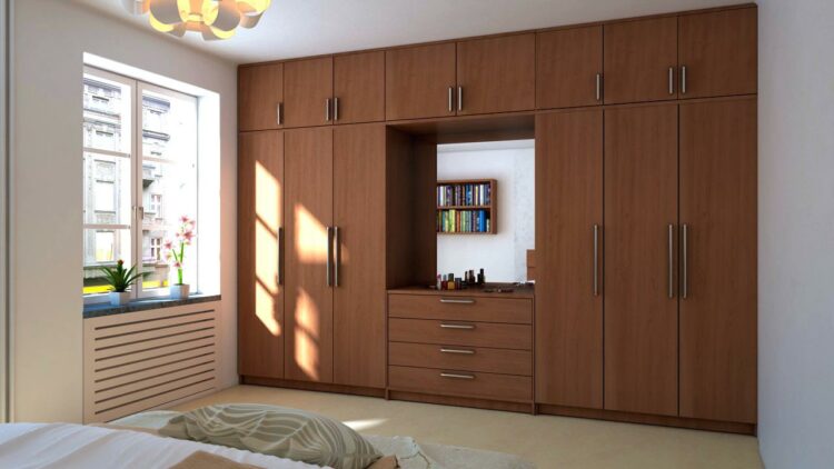 Cool Bedroom Wardrobe Cabinets With Wooden Finishes