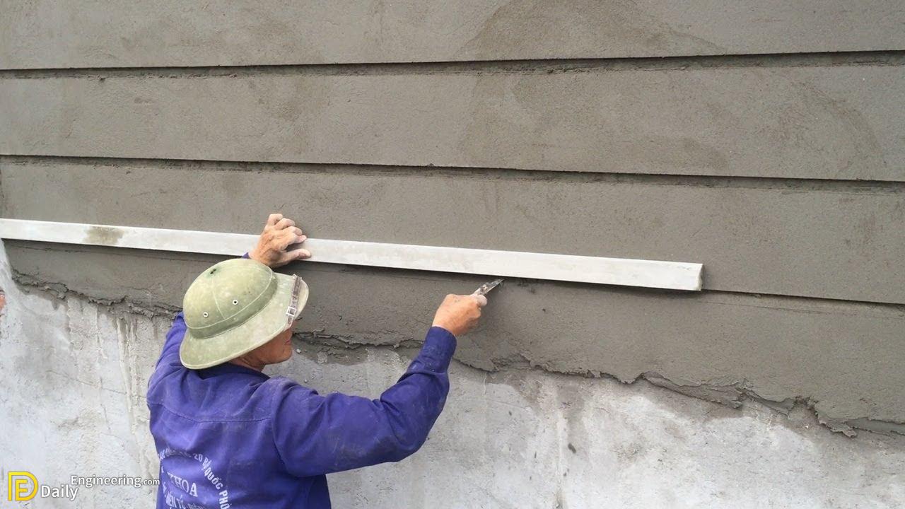 How To Make A Professional Wall Using Sand And Cement Ratio 1/11