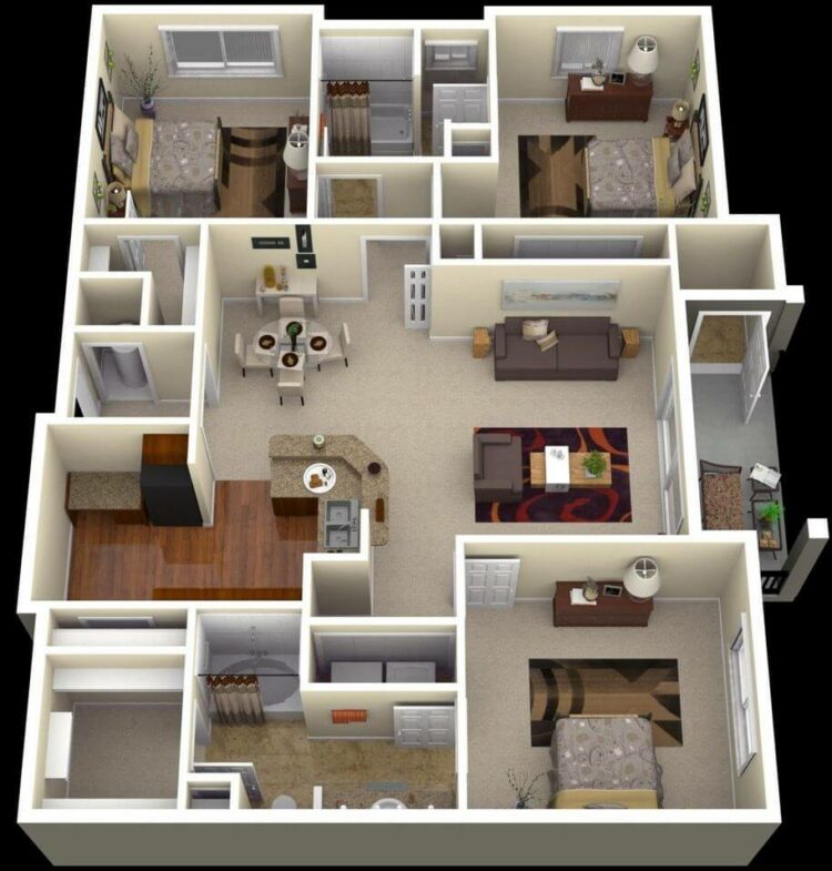 Top Amazing 3D Floor Plans