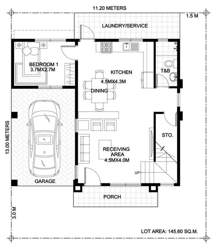 Havana – Two Story House With Spacious Terrace + Plan