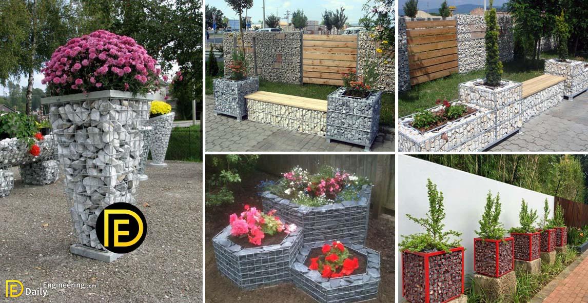 Top 50 Modern Gabion Planter Ideas And Learn How To Build It