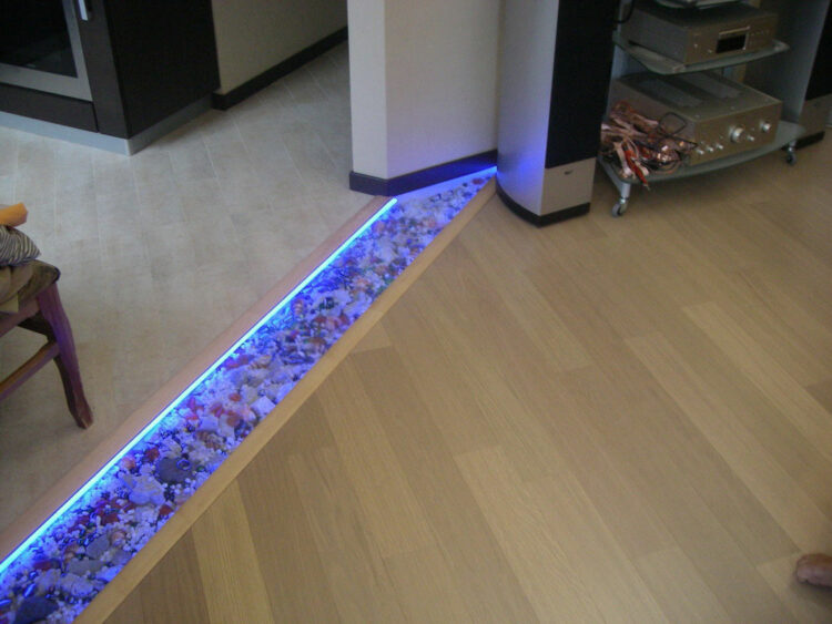 Amazing DIY Adding Glass Flooring With Pebble In Your Home