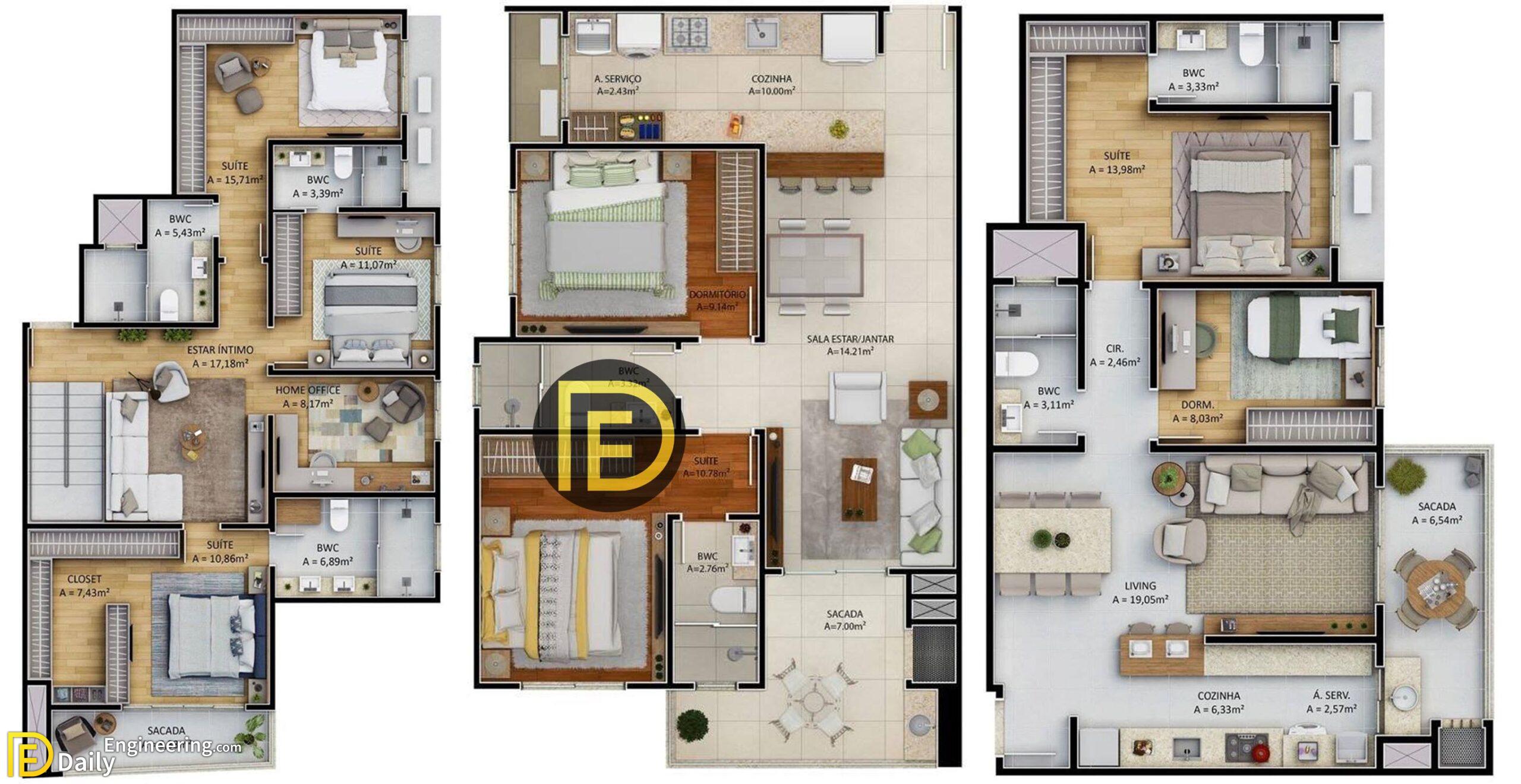 Top 40 3D Floor Plan Ideas