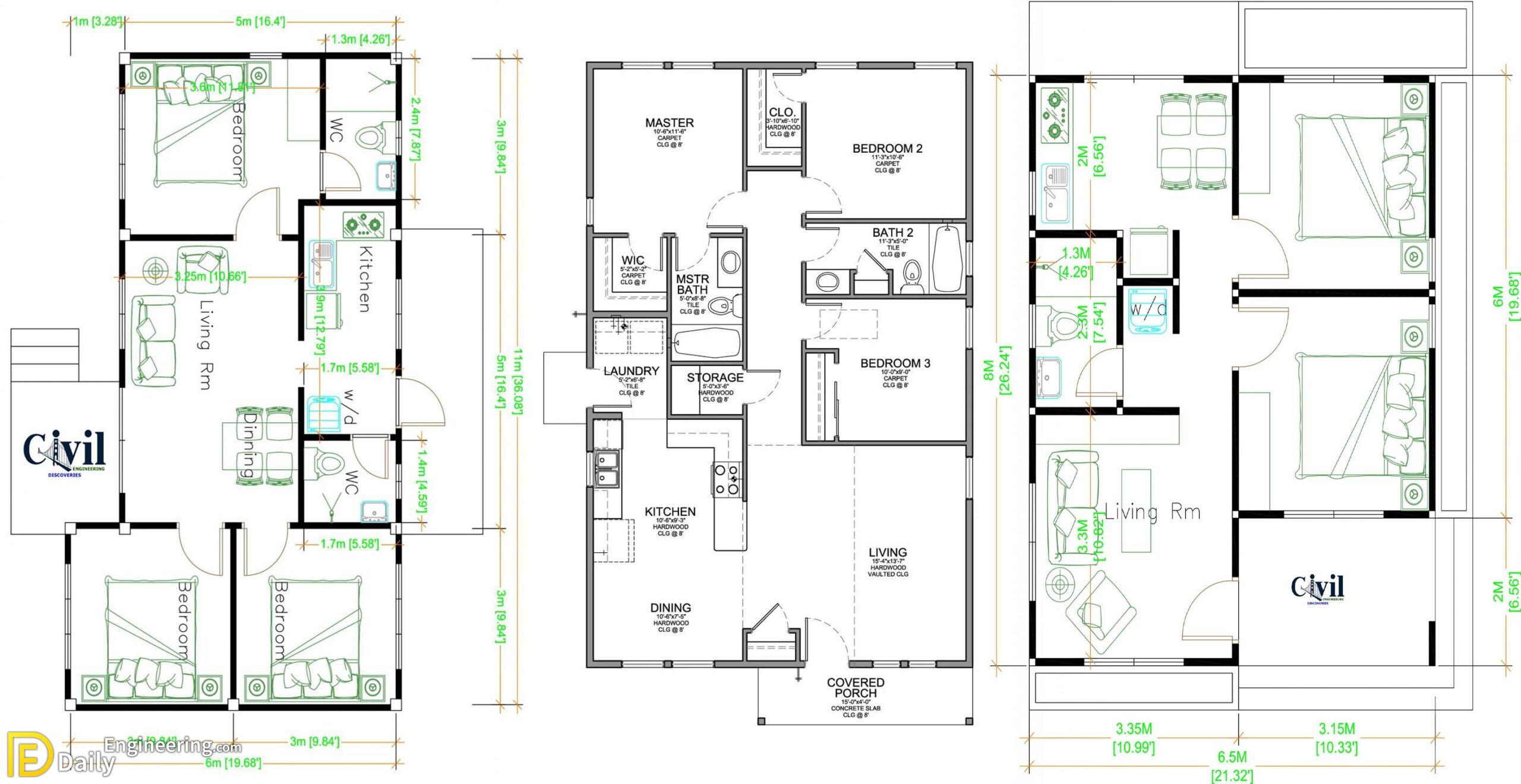 30 Cool House Plan Ideas For Different Areas Daily Engineering