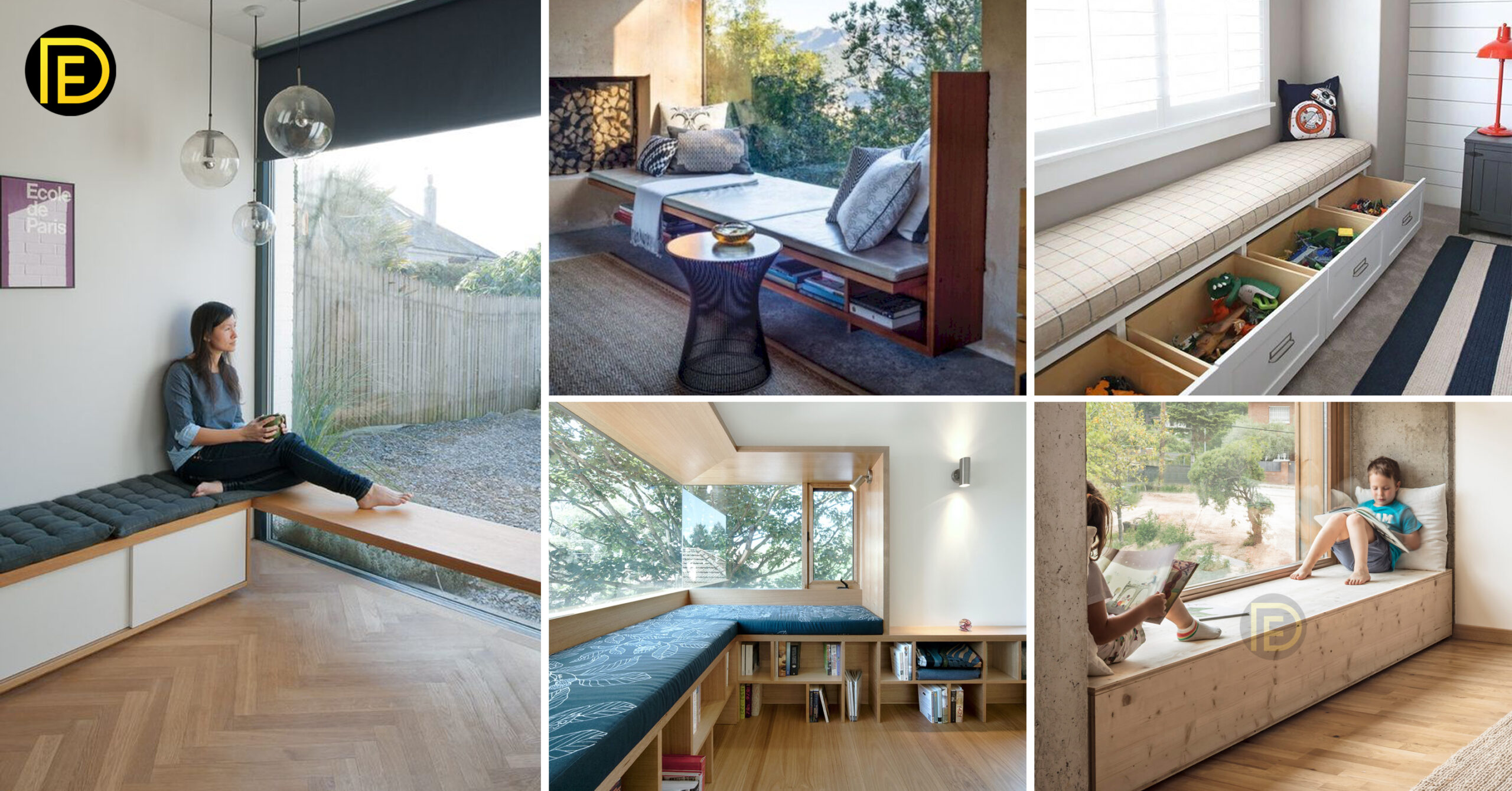 Wonderful Different Ideas For Seating Places Next To The Window