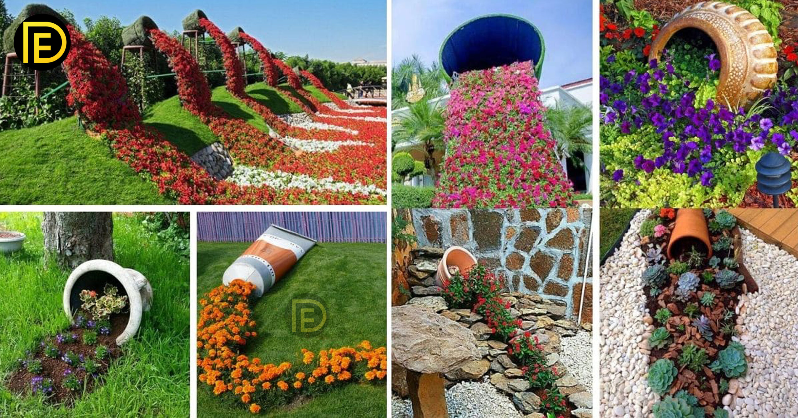 Wonderful DIY Spilling Flower Pot Will Spill Joy Into Your Garden